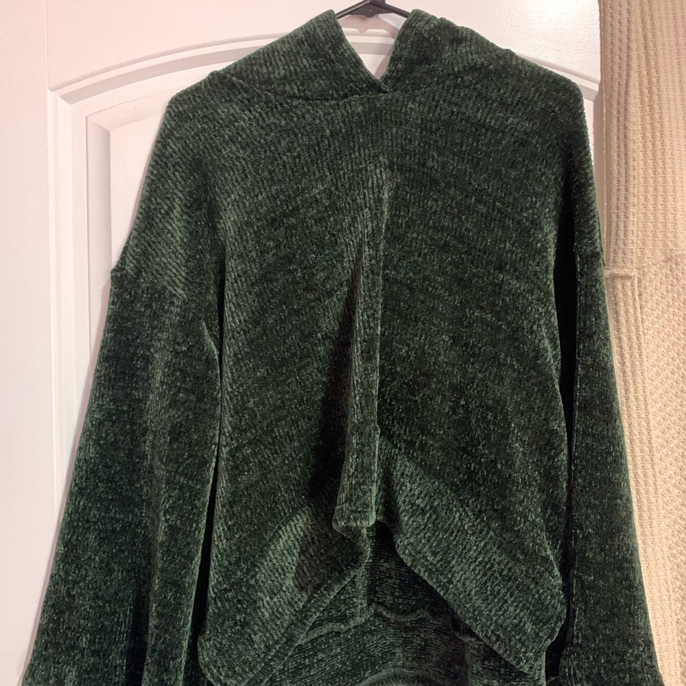 green hoodie